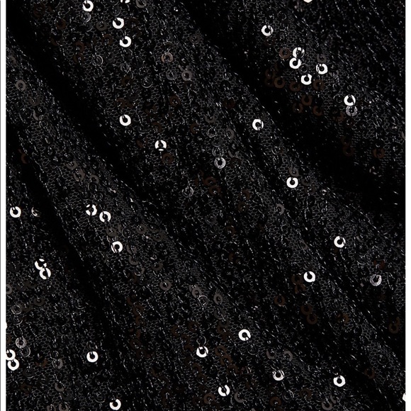 NWT Ramy Brook Black Skye Sequin Puff Sleeve Top Size 2 - Picture 6 of 7